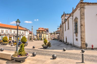 Braganca, Portugal - March 2019 : Historical center in springtime
