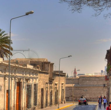 AREQUIPA, PERU - APRIL 2018 : Historical center in Arequipa