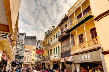 architecture details in Macau city center, HDR Image
