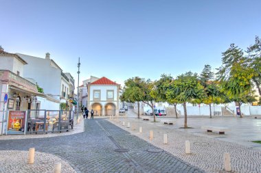FARO, PORTUGAL - JANUARY 2019: Historical center in sunny weather, HDR image