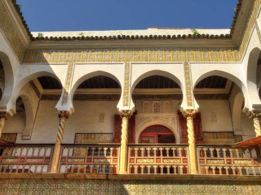 Algiers, Algeria - March 2020 : Colonial architecture in sunny weather, HDR Image