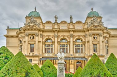 Krakow, Poland - August 2021: Old Town in cloudy weather