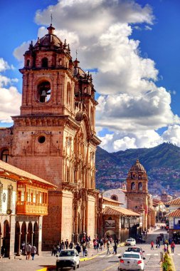 CUSCO, PERU - APRIL 2018: Historical center in sunny weather