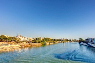 Sevilla, Spain - January 2019 : Historical center in sunny weather