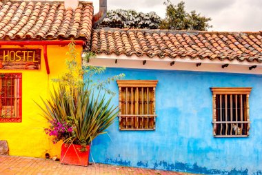 Bogota, Colombia - April 2019 : Historical center in cloudy weather