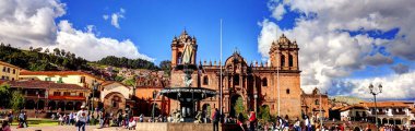 CUSCO, PERU - APRIL 2018: Historical center in sunny weather