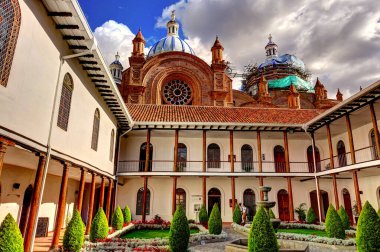 CUENCA, ECUADOR - April 2018: Historical landmarks view, HDR image