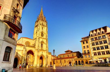 OVIEDO, SPAIN - JULY 2018 : Historical center in sunny weather