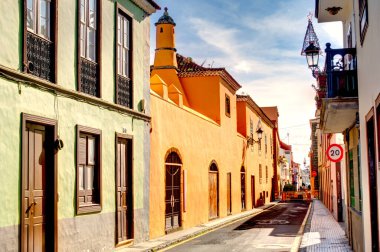 Santa Cruz de la Palma, Spain - March 2020 : Historical center in cloudy weather,
