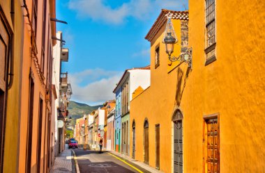 Santa Cruz de la Palma, Spain - March 2020 : Historical center in cloudy weather