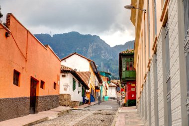Bogota, Colombia - April 2019 : Historical center in cloudy weather