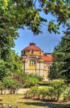 Sofia, Bulgaria - April 2021 : Historical center in springtime