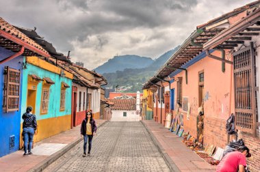 Bogota, Colombia - April 2019 : Historical center in cloudy weather