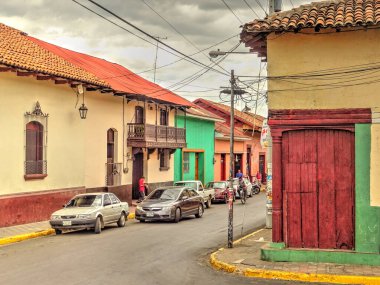 LEON, NICARAGUA - January 2016: Historical center view, HDR Image