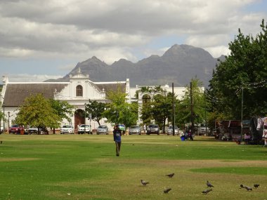 STELLENBOSCH, SOUTH AFRICA - JANUARY 2015: City center in summertime