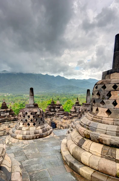 Ναός Μπορομπούντουρ Ιάβα Ινδονησία — Φωτογραφία Αρχείου