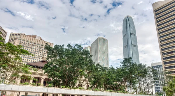 Hong Kong January 2019 Historical Center Skyline Cloudy Weather — Stockfoto