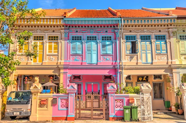 Singapore Historical Buildings Joo Chiat Road District — Fotografia de Stock