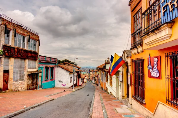 Bogota, Colombia - April 2019 : Historical center in cloudy weather