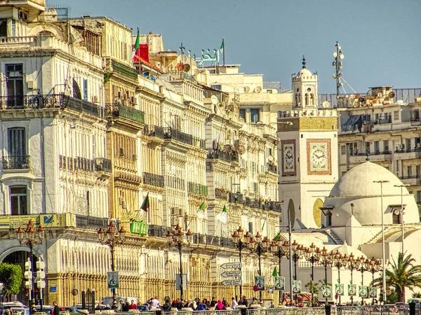 Algiers Algeria March 2020 Colonial Architecture Sunny Weather Hdr Image — Stock Photo, Image