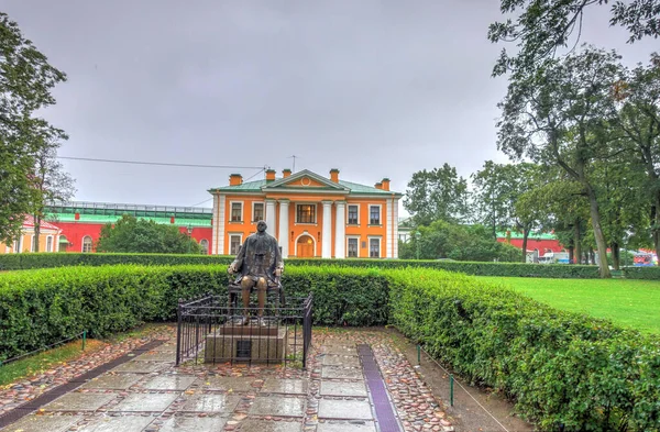 SAINT-PETERSBURG, RUSSIA - AUGUST 2018: Historical center in cloudy weather