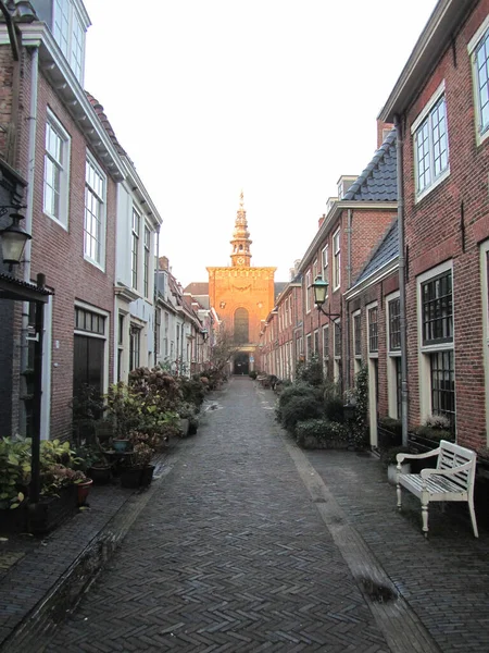 Haarlem Netherlands October 2014 Historical Center Sunrise — ストック写真