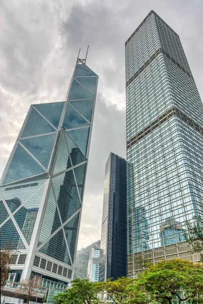Hong Kong January 2019 Historical Center Skyline Cloudy Weather — 스톡 사진