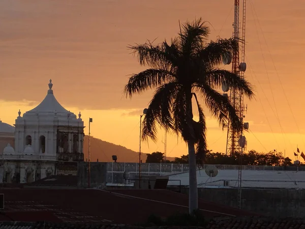 Leon Nicaragua January 2016 Historical Center View Hdr Image — 图库照片