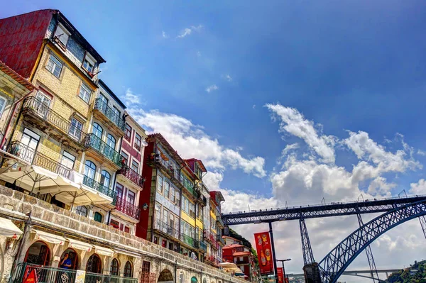 Porto Portugal June 2021 Historical Center Summer Hdr Image — стокове фото