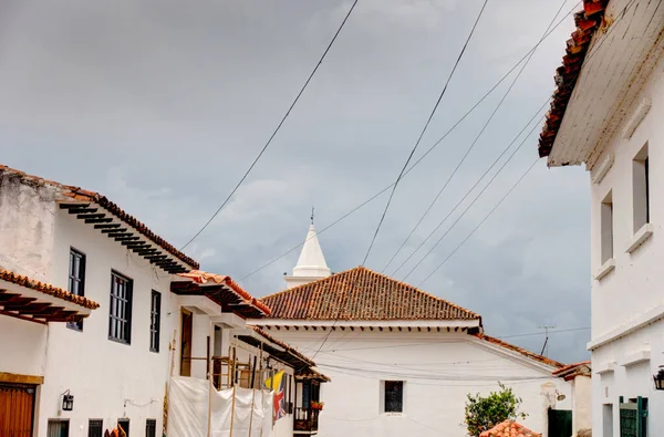 Villa Leyva Colombia May 2019 Picturesque Colonial Village Cloudy Weather — 스톡 사진