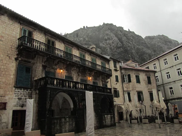 Kotor Coastal Town Montenegro Located Secluded Part Bay Kotor — Zdjęcie stockowe