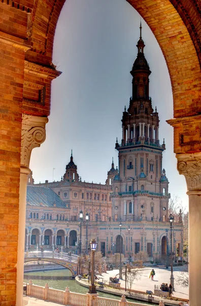 Sevilla Spain January 2019 Plaza Espana Winter — Stock Fotó