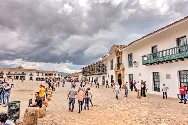 Villa Leyva Colombia May 2019 Picturesque Colonial Village Cloudy Weather — Foto Stock