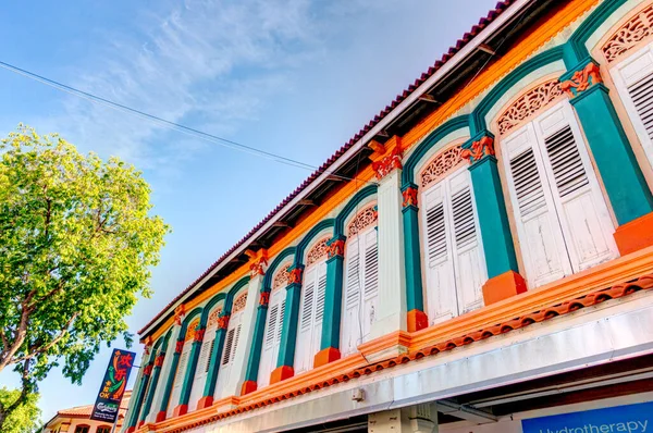 Singapore Historical Buildings Joo Chiat Road District — Fotografia de Stock