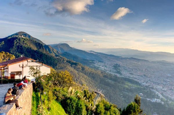 Μπογκοτά Κολομβία Cityscape Στο Ηλιοβασίλεμα Από Monserrate — Φωτογραφία Αρχείου