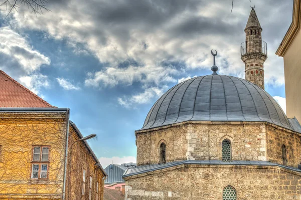 Pecs Hungary March 2017 Historical Center Cloudy Weather Hdr —  Fotos de Stock