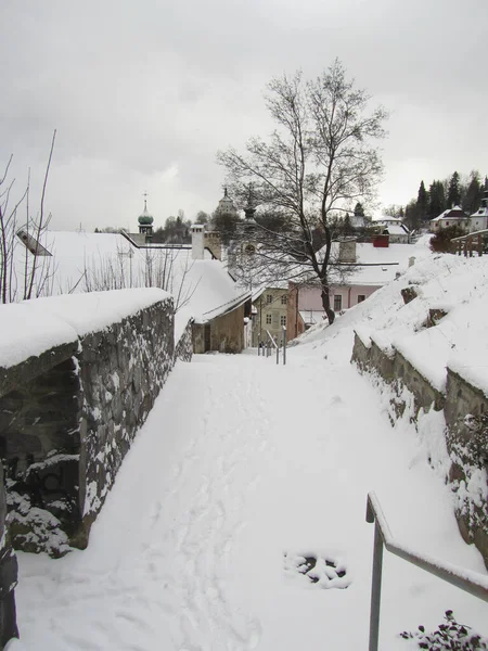 Banska Stiavnica Slovakia December 2014 Historical Center Wintertime — Stock Photo, Image