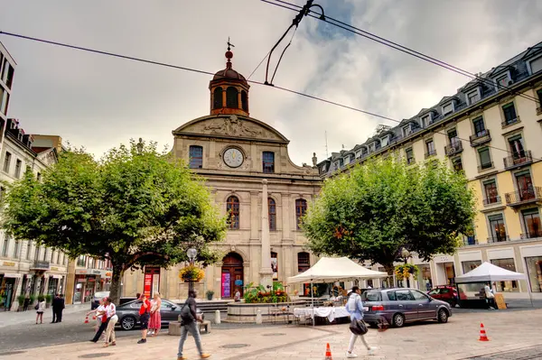 Geneva Switzerland August 2019 Historical Center Summertime Hdr Image — Stockfoto