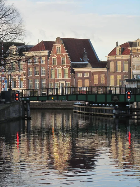 Haarlem Netherlands October 2014 Historical Center Sunrise — Stok fotoğraf