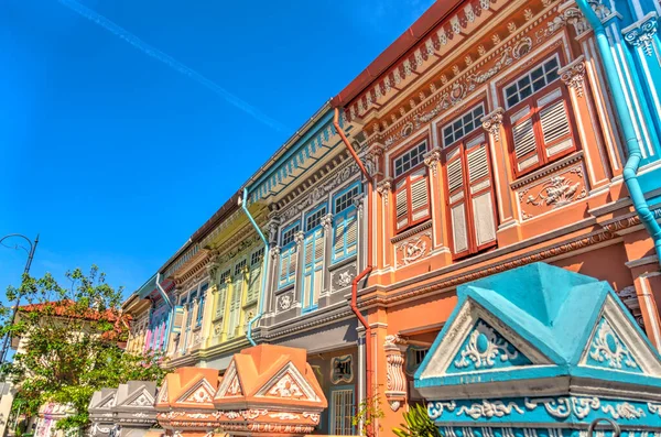 Singapore Historical Buildings Joo Chiat Road District — Fotografia de Stock