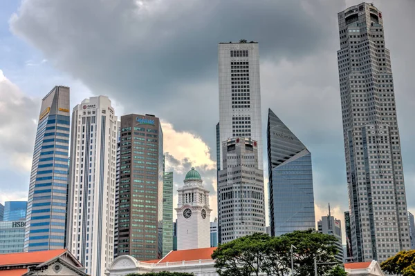 Singapore March 2019 City Center Cloudy Weather — Stockfoto