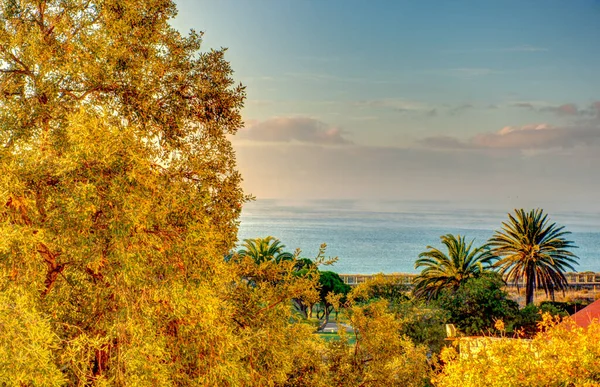Вид Пляж Маринья Португалия — стоковое фото