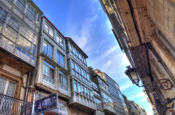 Beautiful Architecture Old Town Coruna Galicia Spain — 图库照片