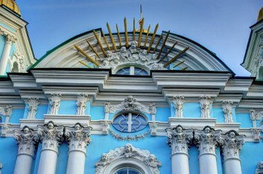 SAINT-PETERSBURG, RUSSIA - AUGUST 2018: Historical center in cloudy weather
