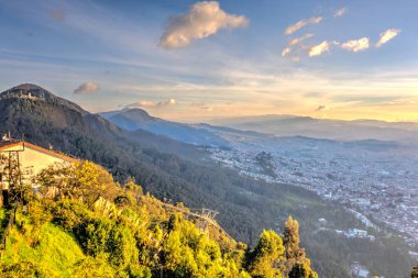 Bogota, Colombia - April 2019 : Cityscape in cloudy weather