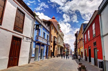 Santa Cruz de la Palma, Spain - March 2020 : Historical center in cloudy weather,