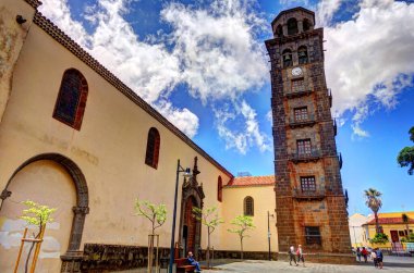 Santa Cruz de la Palma, Spain - March 2020 : Historical center in cloudy weather,