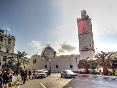 Algiers, Algeria - March 2020 : Colonial architecture in sunny weather, HDR Image