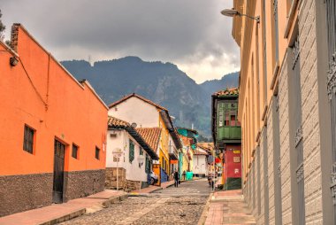 Bogota, Colombia - April 2019 : Historical center in cloudy weather