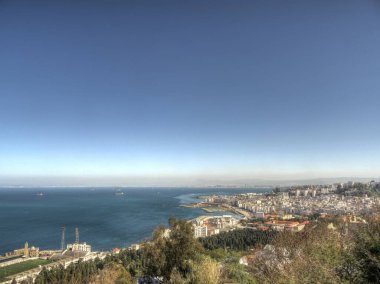 Algiers, Algeria - March 2020 : Colonial architecture in sunny weather, HDR Image